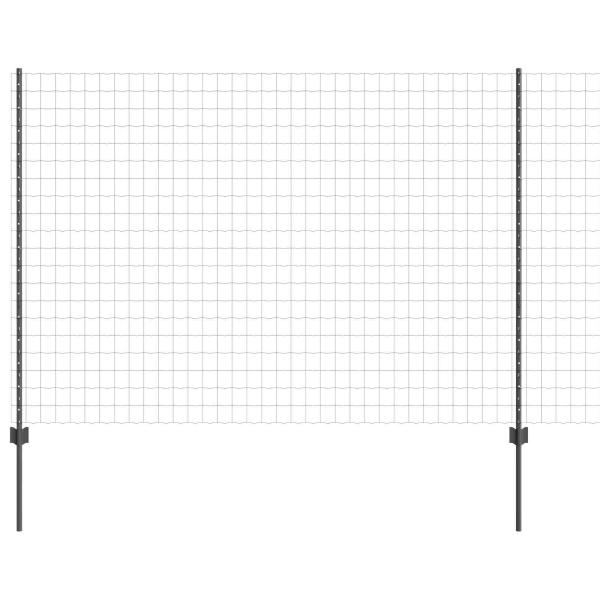 ARDEBO.de - Gartenzaun-Set Set aus 2 Grau Pulverbeschichtetes Metall