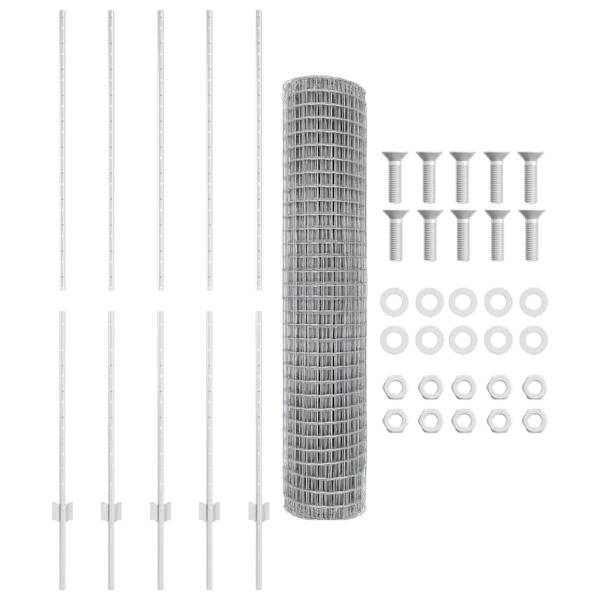 Gartenzaun Set Set aus 2 Verzinkter Stahl 10 x 1,5 m Langlebig