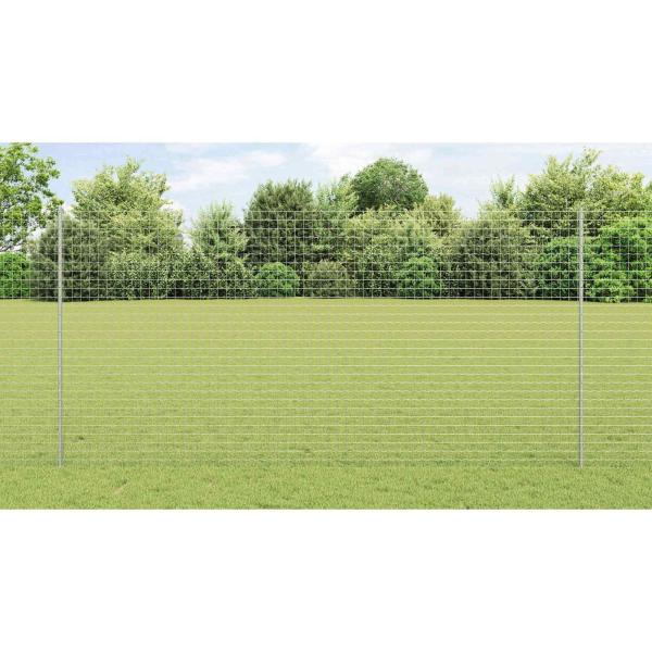 Euro-Zaunset Set aus 2 Verzinkter Stahl 10 m Langlebig
