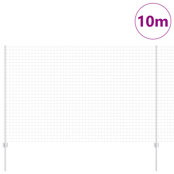 Euro-Zaunset Set aus 2 Verzinkter Stahl 10 m Langlebig