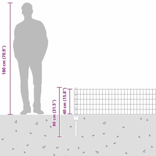 Set für Gartenzaun 2er Set Verzinkter Stahl 10 Meter lang