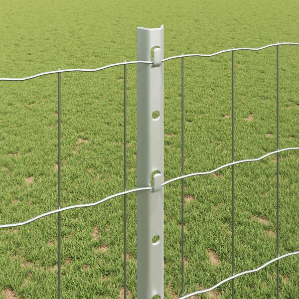 Gartenzaunset Set mit 2 Verzinkter Stahl 10 x 1,2 Meter