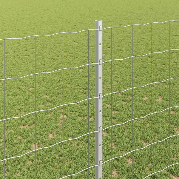 Gartenzaunrollen-Set Set aus 2 Verzinkter Stahl 10 x 1,5 m Robust