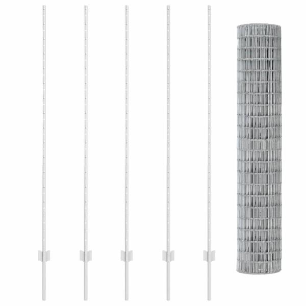 Gartenzaun Set Set aus 2 Verzinkter Stahl 10 x 1,6 m Langlebig