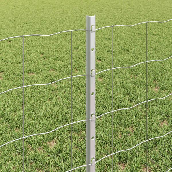 Euro Zaun Set Set aus 2 Feuerverzinkter Stahl 10 Meter Euro Zaun