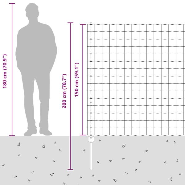 Gartenzaun-Set Set aus 2 Verzinkt Stahl Groß Haltbar