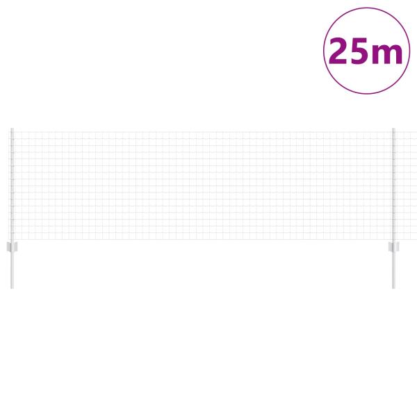 Euro Zaun Set Set aus 2 Feuerverzinkter Stahl 25 x 0,8 Meter