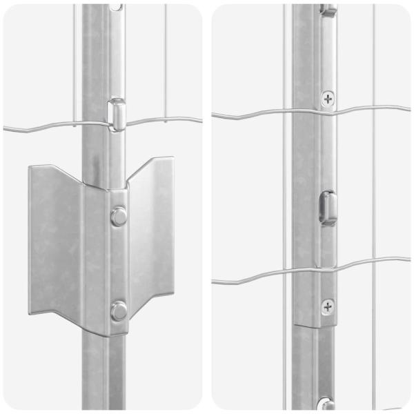 Euro Zaun Set Set von 2 Warmverzinkter Stahl Groß Robust