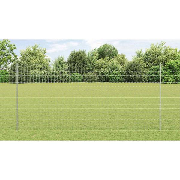 Gartenzaun-Set Set von 2 Verzinkter Stahl 10 x 1,4 m Gartenzaun