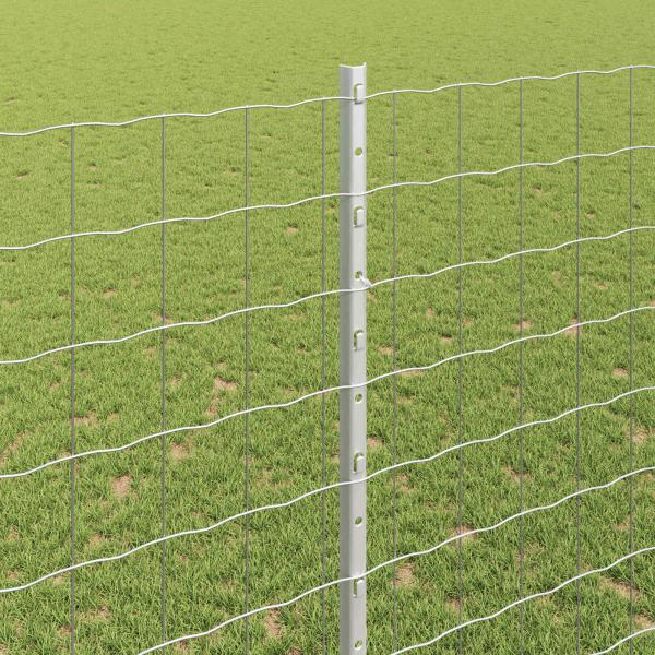 Gartenzaun-Set Set von 2 Verzinkter Stahl 10 x 1,4 m Gartenzaun