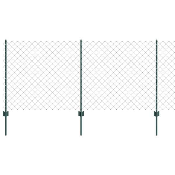 Gartenzaunset Set aus 2 Grün Verzinkter Stahl Standard Robust