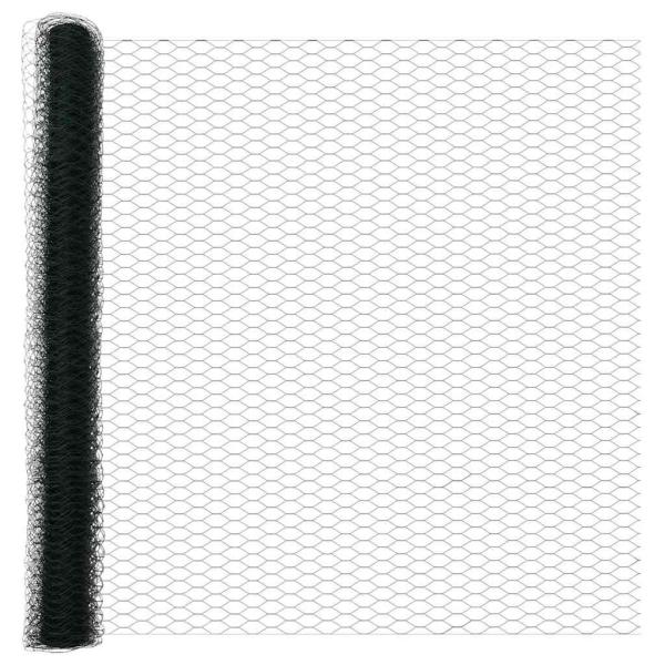 Gartenzaun-Set Set aus 2 Grün Metall, Kunststoff 25 x 1,5 m