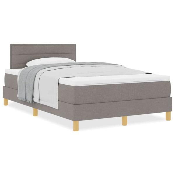Boxspringbett mit Matratze Taupe 120x200 cm Stoff