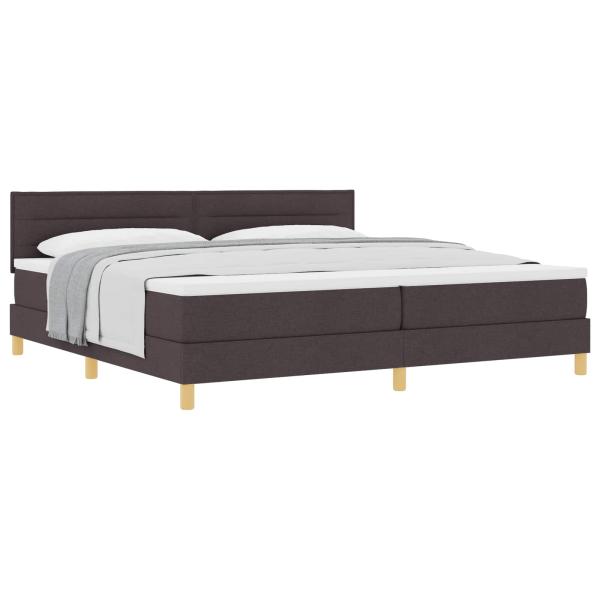 Boxspringbett mit Matratze Dunkelbraun 200x200 cm Stoff