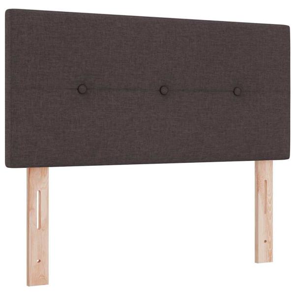 Boxspringbett mit Matratze Dunkelbraun 90x200 cm Stoff