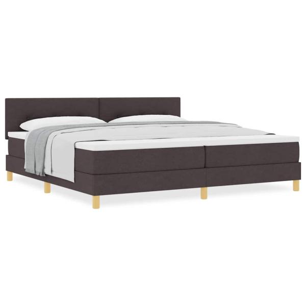 Boxspringbett mit Matratze Dunkelbraun 200x200 cm Stoff