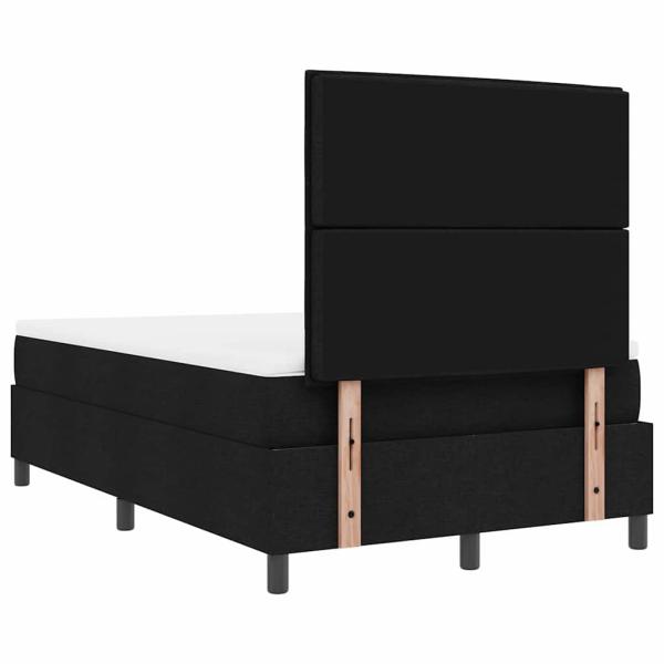 Boxspringbett mit Matratze Schwarz 120x200 cm Stoff