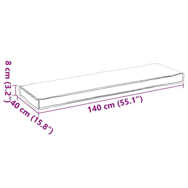 Kissen Anthrazit Polyester 140 cm x 40 cm x 8 cm