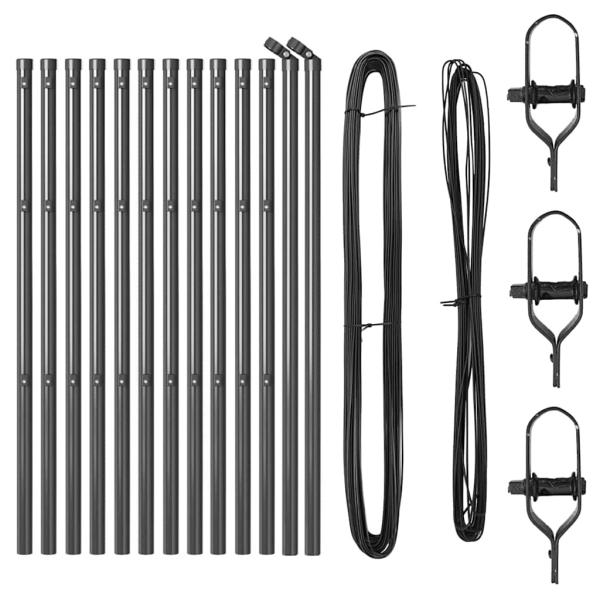 Zaunpfosten Set Set aus 13 Grau Stahl