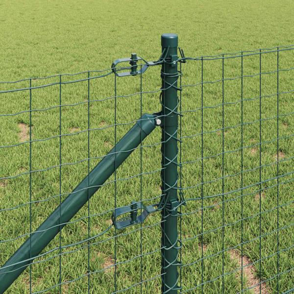 Zaunpfosten Set mit Spitze Set von 7 Grün Metall