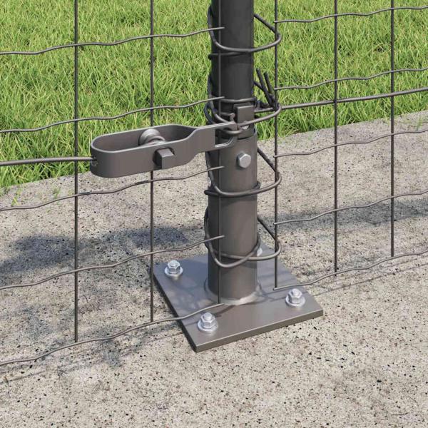 Zaunpfosten Set 13 Teile Grau Beton 3,2 x 3,2 x 50 cm Langlebig