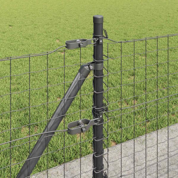 Zaunpfosten Set 13 Teile Grau Beton 3,2 x 3,2 x 50 cm Langlebig