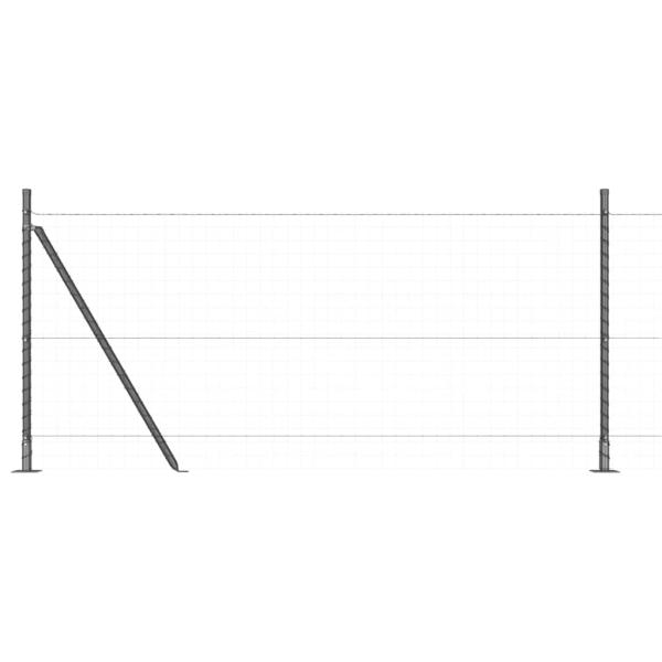 Zaunpfosten Set 13 Teile Grau Beton 3,2 x 3,2 x 90 cm Langlebig