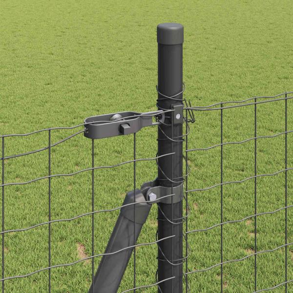Zaunpfosten Set 26-teilig Grau Beton 3,2 x 3,2 x 88,5 cm