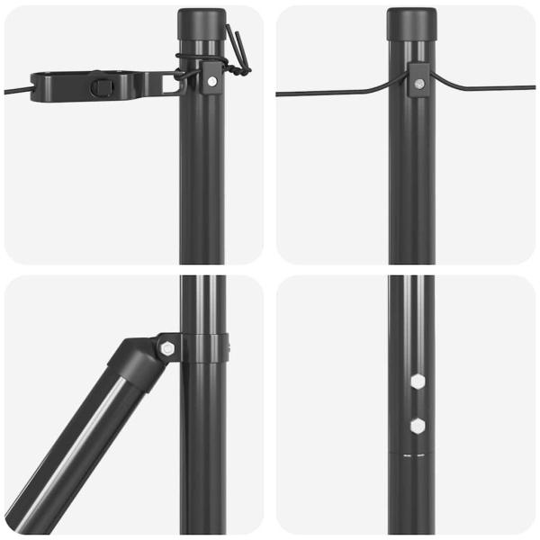 Zaunpfosten Set 26-teilig Grau Beton 3,2 x 3,2 x 88,5 cm