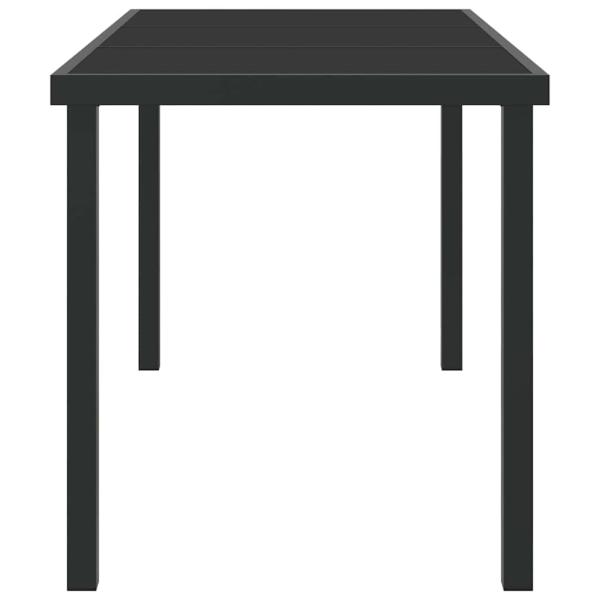 Gartentisch Schwarz 140 x 70 x 73 cm Metall