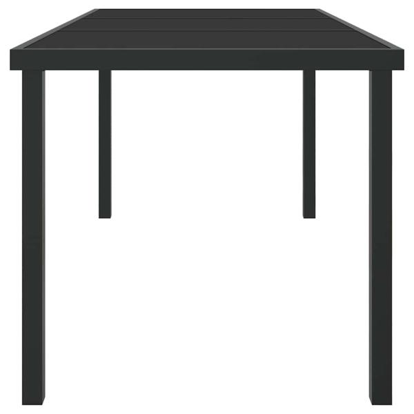 Gartentisch Dunkelgrau 160x80x73 cm mit Einscheibensicherheitsglas