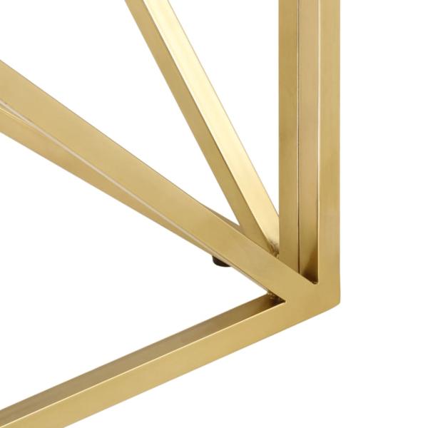 Couchtisch Golden Edelstahl und Hartglas