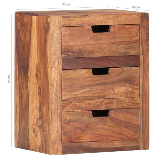 Nachttisch 40x30x50 cm Massivholz Mango