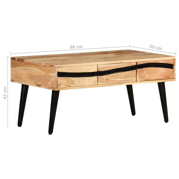 Couchtisch 88x50x42 cm Akazie Massivholz