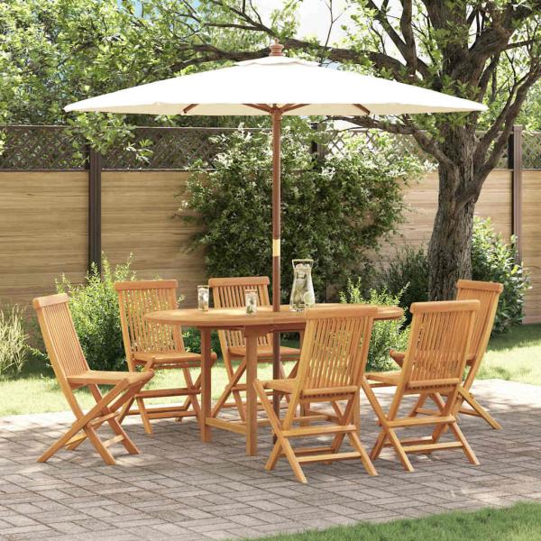 ARDEBO.de - 7-teiliges Garten Essset Massivholz Teak