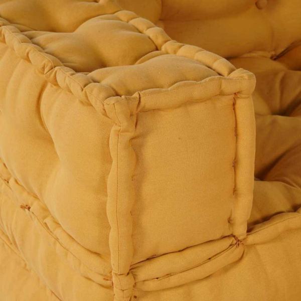 Modular Pouffes 3er Set Gelbes Stoff