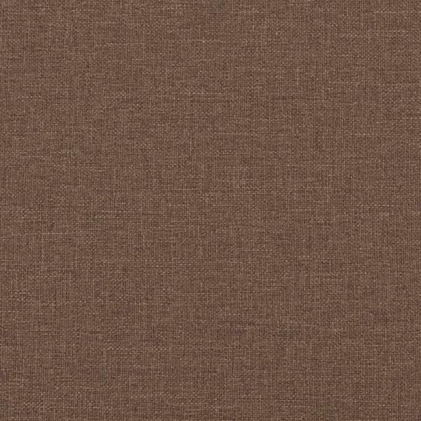 3-teiliges Sofa Set mit Kissen in braunem Stoff