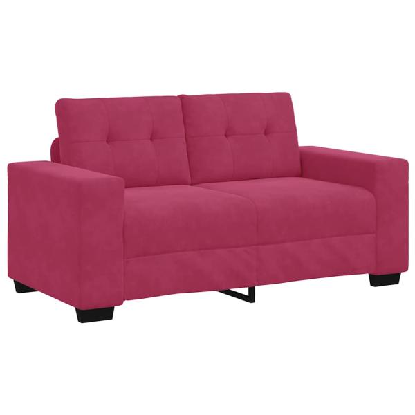 2-teiliges Sofa Set mit Kissen in Magenta
