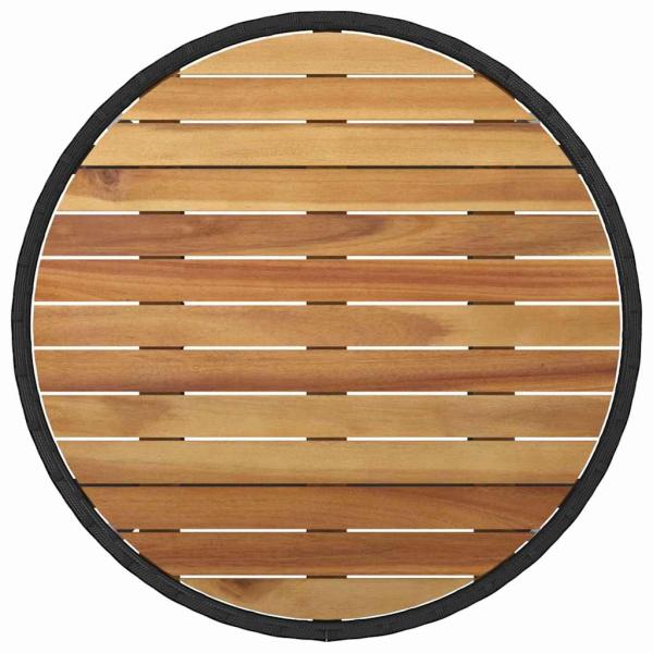 3-teiliges Gartentischset Schwarz Poly-Rattan