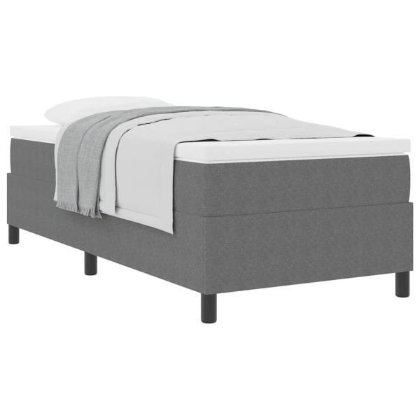Boxspringbett mit Matratze Hellgrau 90x200 cm Cordstoff