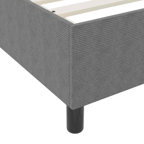 Boxspringbett mit Matratze Hellgrau 90x200 cm Cordstoff