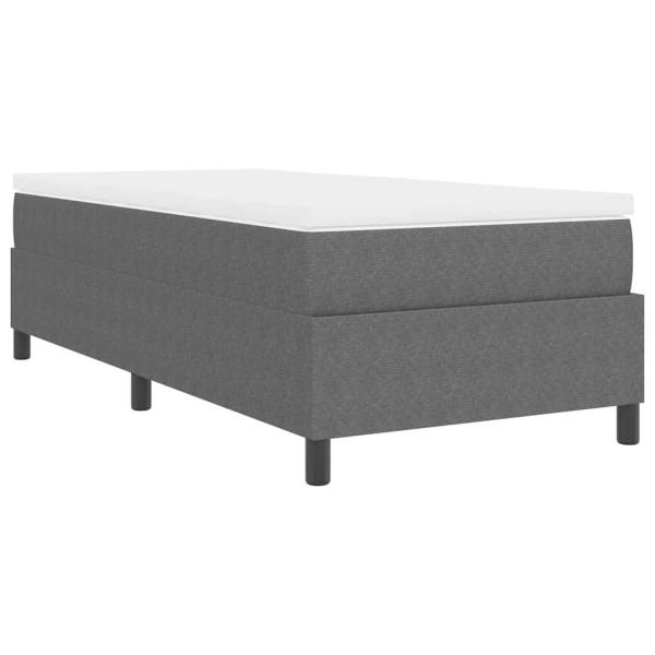 Boxspringbett mit Matratze Hellgrau 100x200 cm Cordstoff