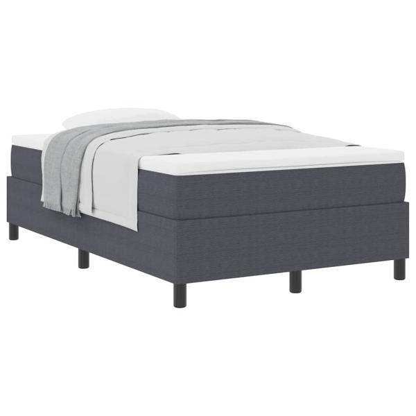 ARDEBO.de - Boxspringbett mit Matratze Dunkelgrau 120x200 cm Cordstoff