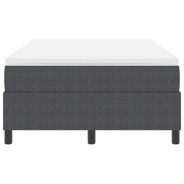 Boxspringbett mit Matratze Dunkelgrau 120x200 cm Cordstoff