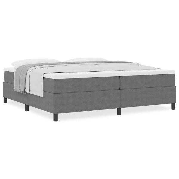 Boxspringbett mit Matratze Hellgrau 200x200 cm Cordstoff