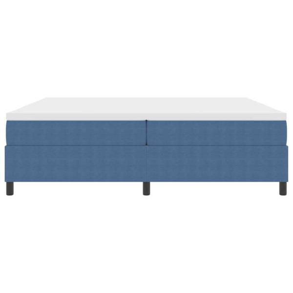 Boxspringbett mit Matratze Blau 200x200 cm Cordstoff