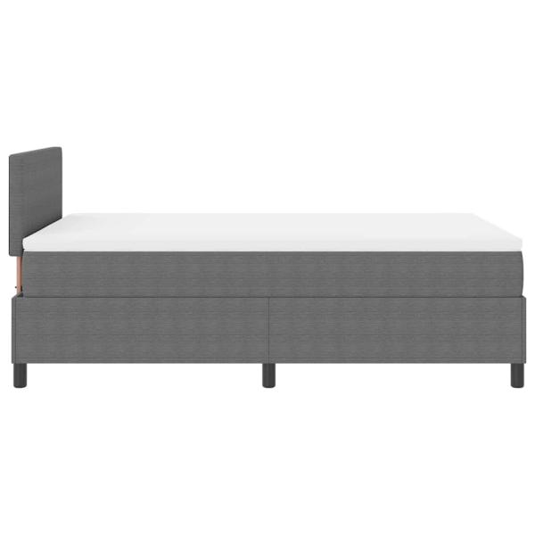 Boxspringbett mit Matratze Hellgrau 120x200 cm Cordstoff