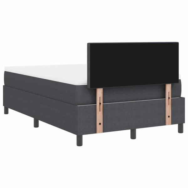 Boxspringbett mit Matratze Dunkelgrau 120x200 cm Cord-Stoff