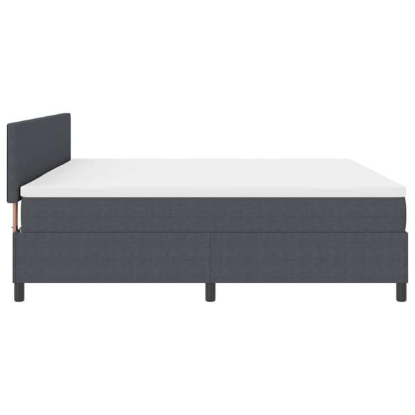 Boxspringbett mit Matratze Dunkelgrau 200x200 cm Cordstoff