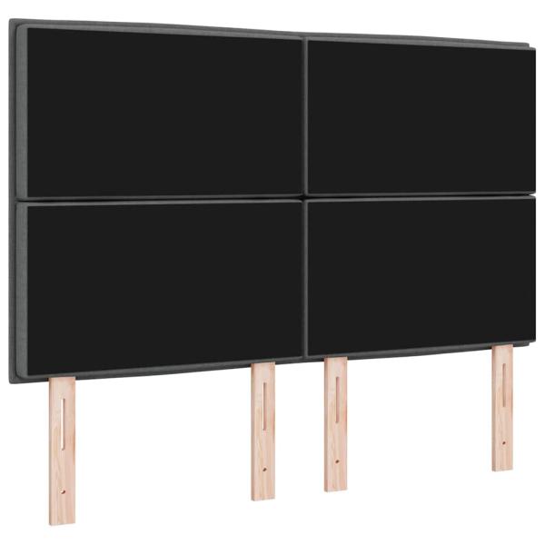 Kopfteil Linien Design Dunkelgrau 160 cm Stoff
